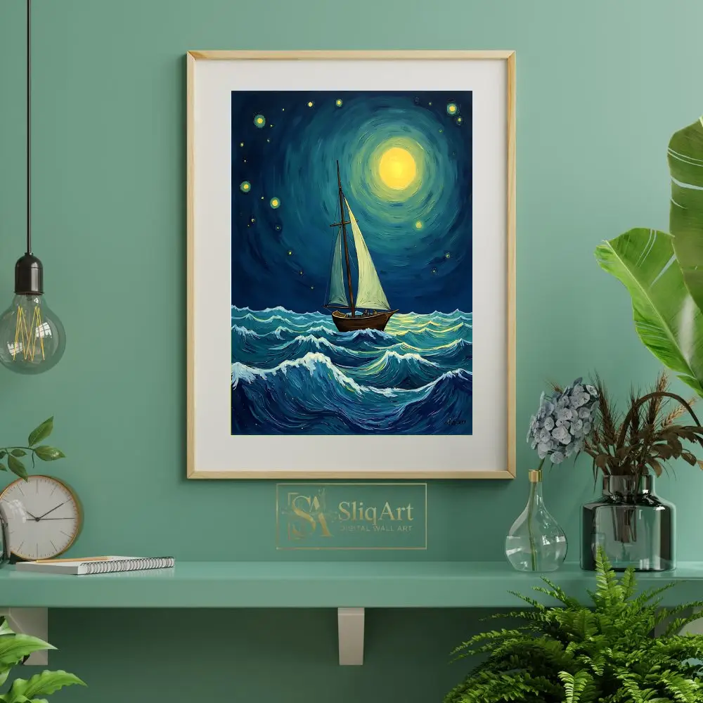 NAU-sailboat-moonlight-art-print-203-06 NAU sailboat moonlight art print 203