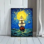 NAU sailboat on ocean at night 207