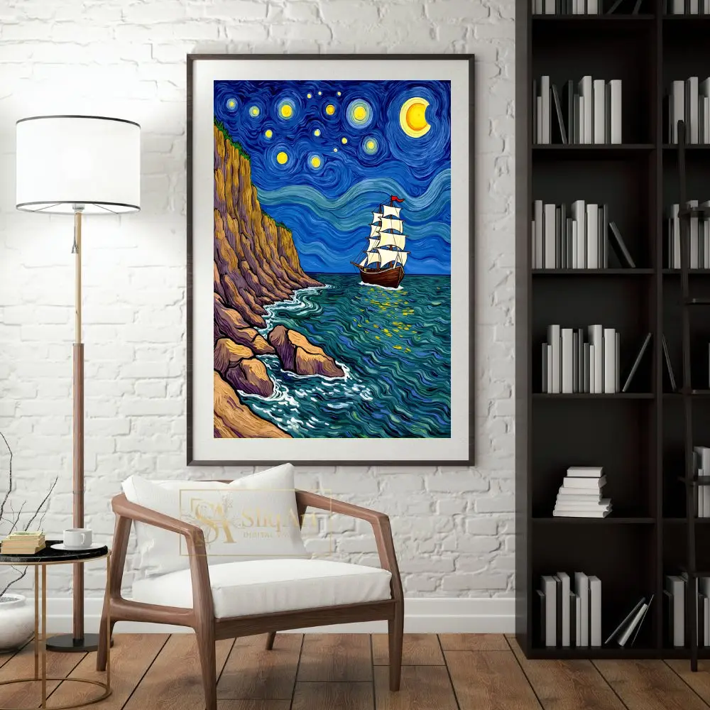 NAU-sailboat-rocky-coast-night-209-04 NAU sailboat rocky coast night 209