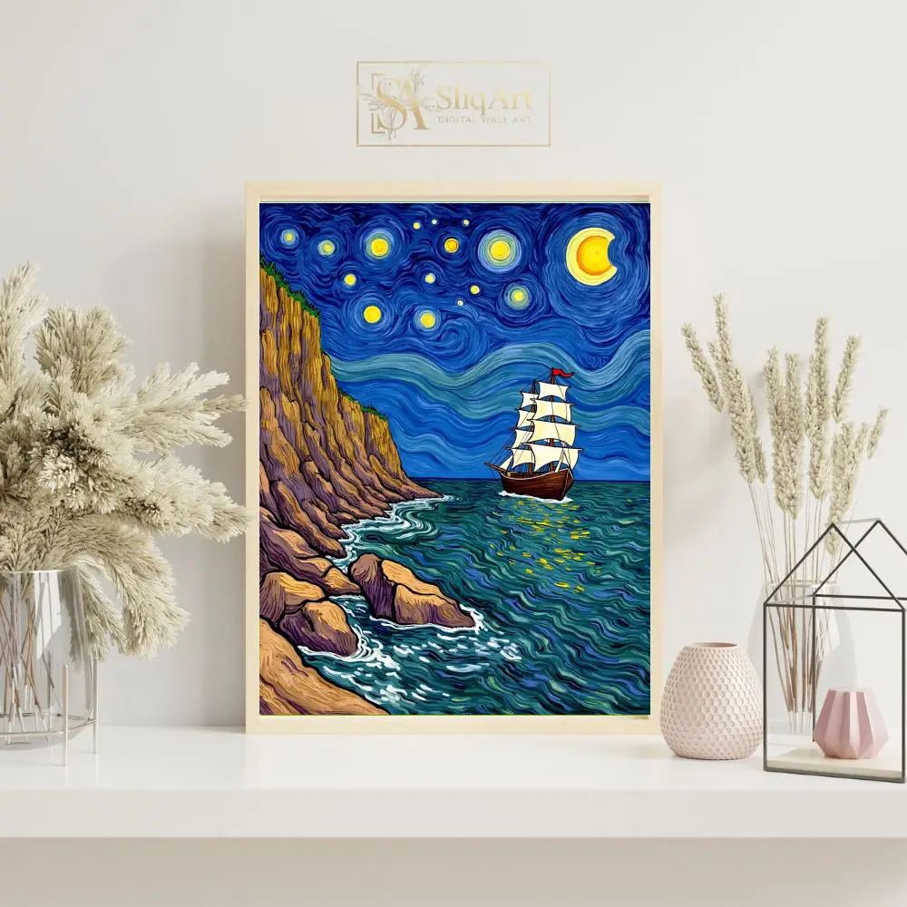 NAU-sailboat-rocky-coast-night-209-07 NAU sailboat rocky coast night 209