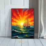 NAU sailboats sunset seascape 214