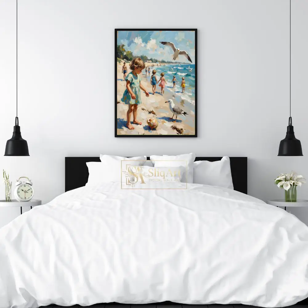 NAU-seagulls-secret-impasto-beach-child-art-print-415-02 NAU seagulls secret impasto beach child art print 415