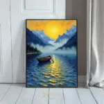 NAU serene sunset over a lake 242