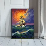 NAU ship on stormy sea 246