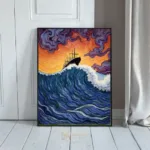 NAU ship sail stormy sea 258