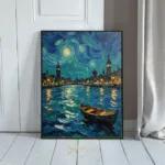 NAU starry london nights impasto cityscape digital art 423