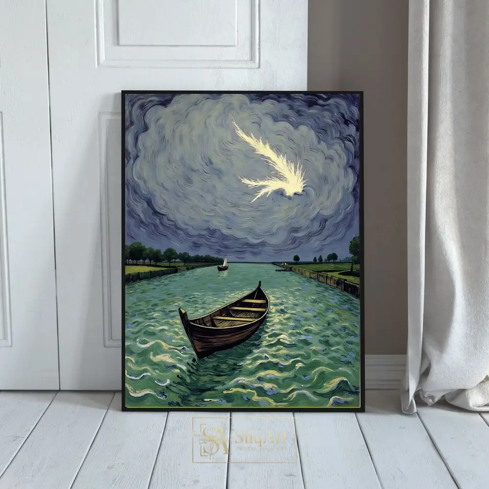 Celestial River Journey - Post-Impressionist Canvas Art