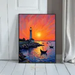 NAU sunset lighthouse with 310