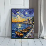 NAU twilight harmony impasto european cityscape art 440
