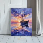 NAU twilight majesty impasto ship reflections art 441