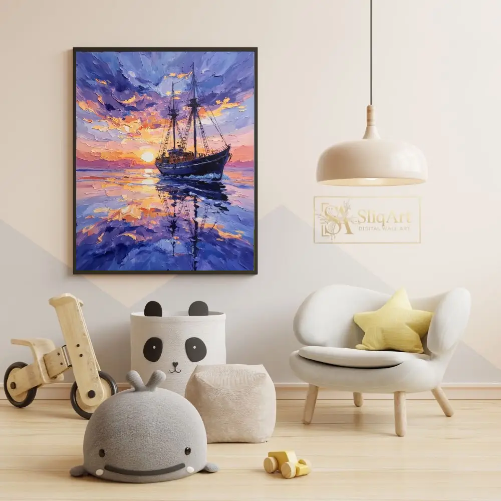 NAU-twilight-majesty-impasto-ship-reflections-art-441-05 NAU twilight majesty impasto ship reflections art 441