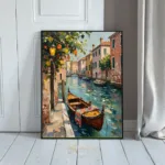 NAU venetian charms impasto canal gondola art 444