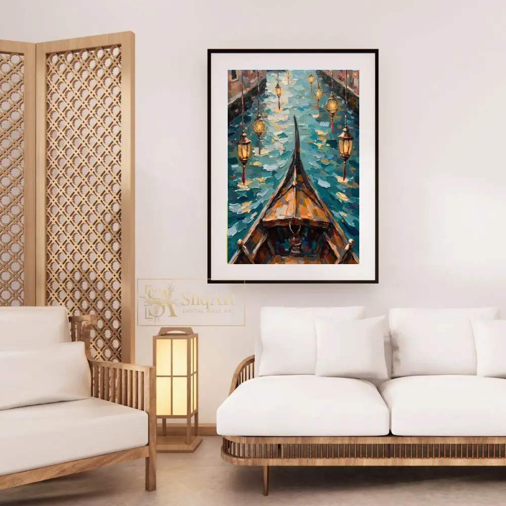NAU-venetian-lanterns-impasto-canal-gondola-art-445-03 NAU venetian lanterns impasto canal gondola art 445