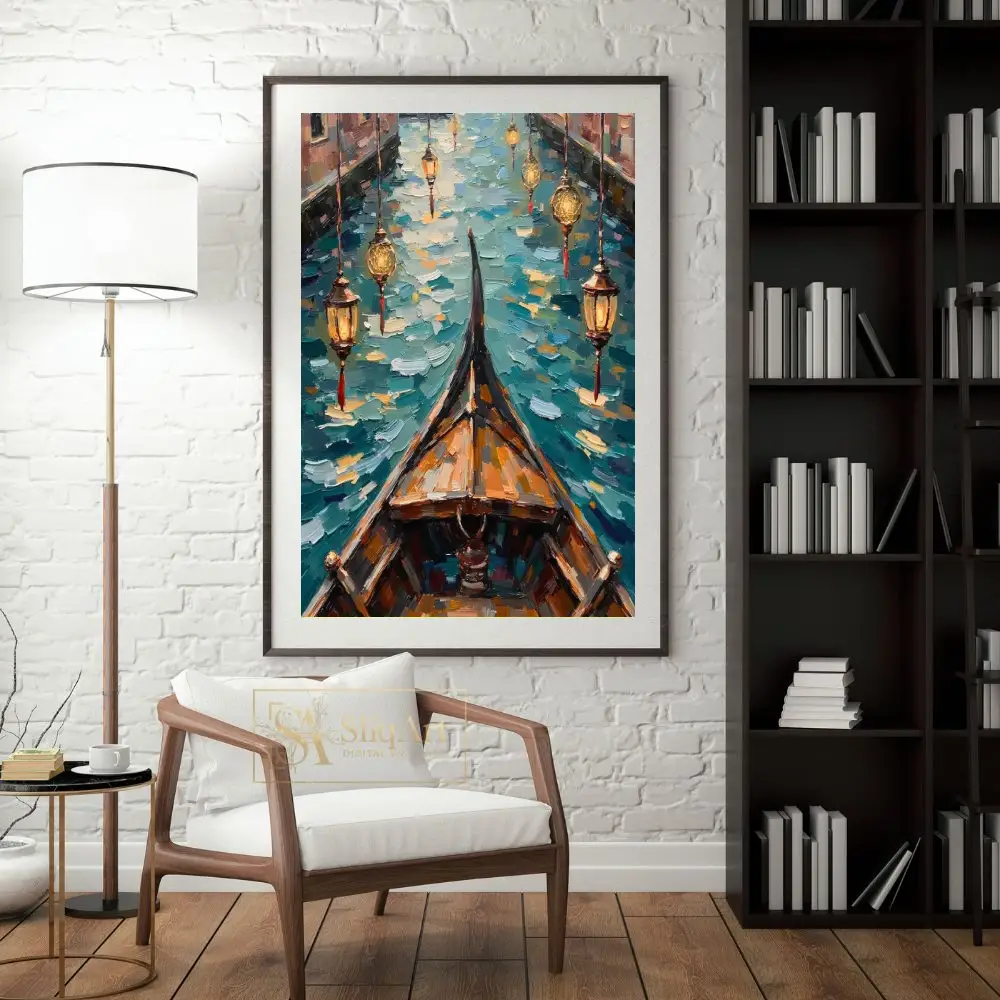 NAU-venetian-lanterns-impasto-canal-gondola-art-445-04 NAU venetian lanterns impasto canal gondola art 445