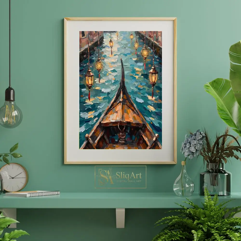 NAU-venetian-lanterns-impasto-canal-gondola-art-445-06 NAU venetian lanterns impasto canal gondola art 445