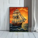 NAU vintage ship sunset 337