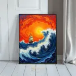 NAU wave sailboat sunset 342