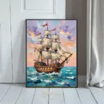 NAU windward majesty impasto galleon ocean art 448