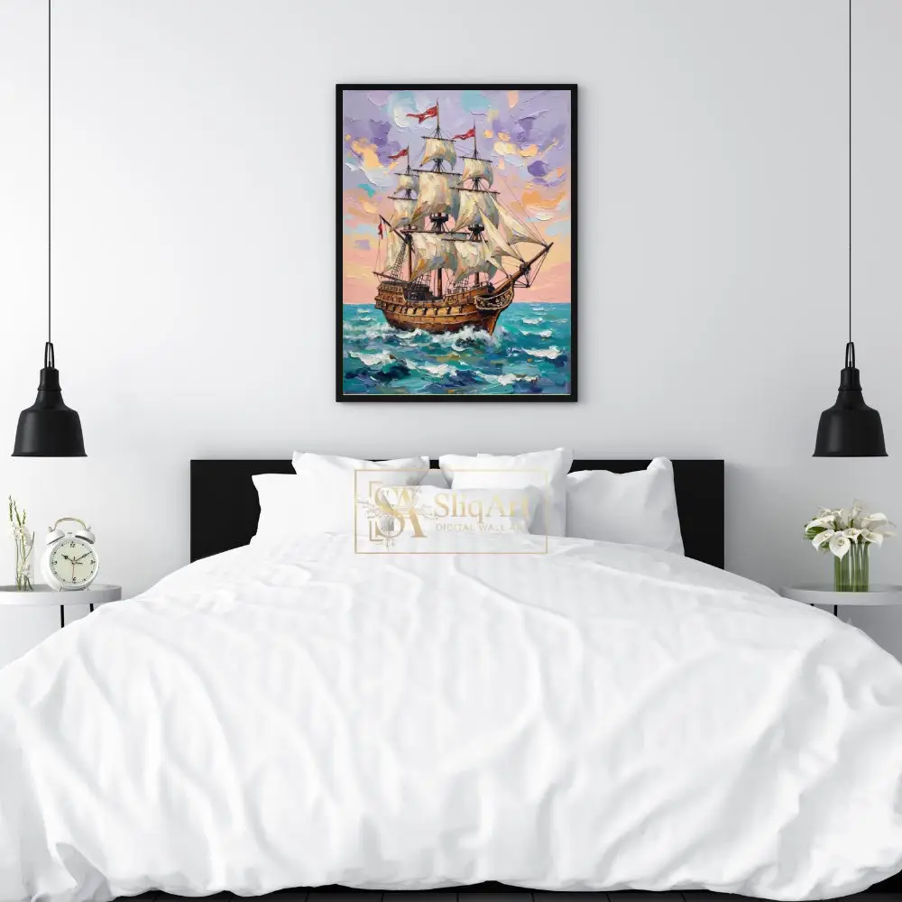 NAU-windward-majesty-impasto-galleon-ocean-art-448-02 NAU windward majesty impasto galleon ocean art 448