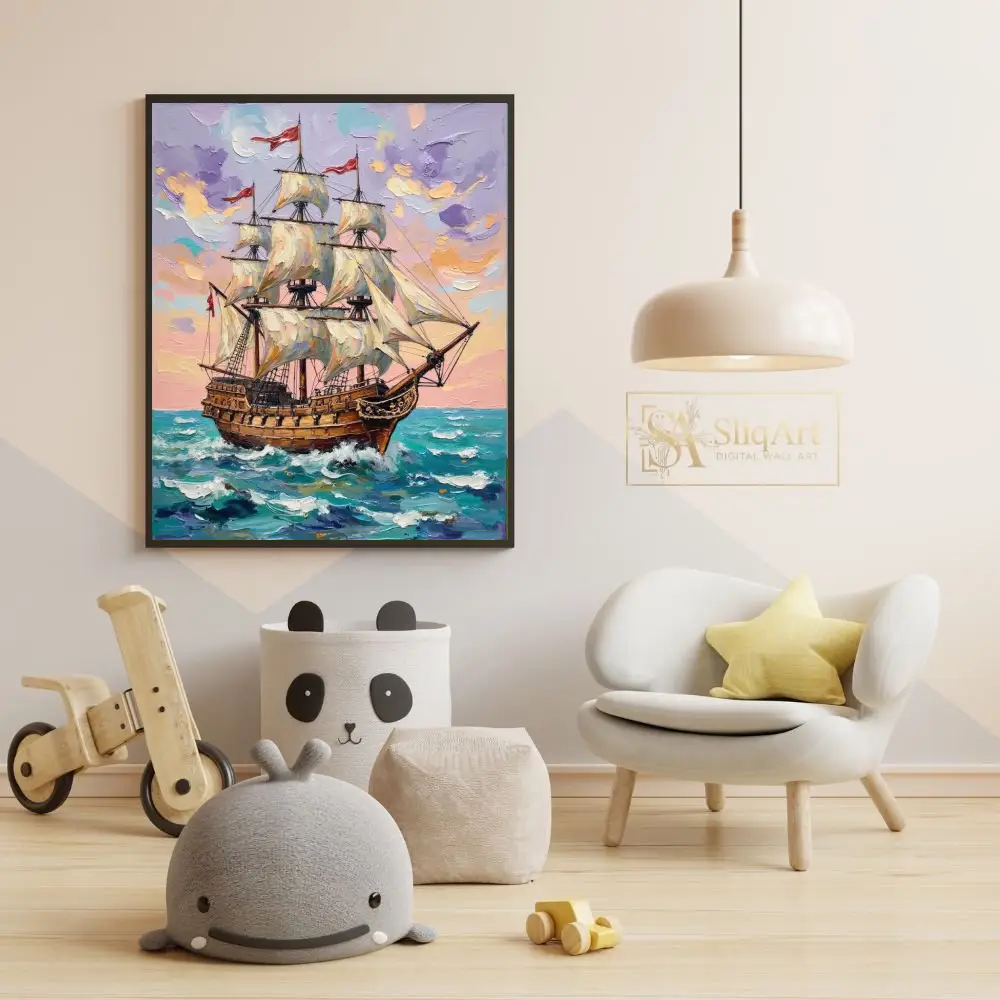 NAU-windward-majesty-impasto-galleon-ocean-art-448-05 NAU windward majesty impasto galleon ocean art 448