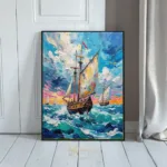 NAU windward odyssey impasto tall ships digital art print 449