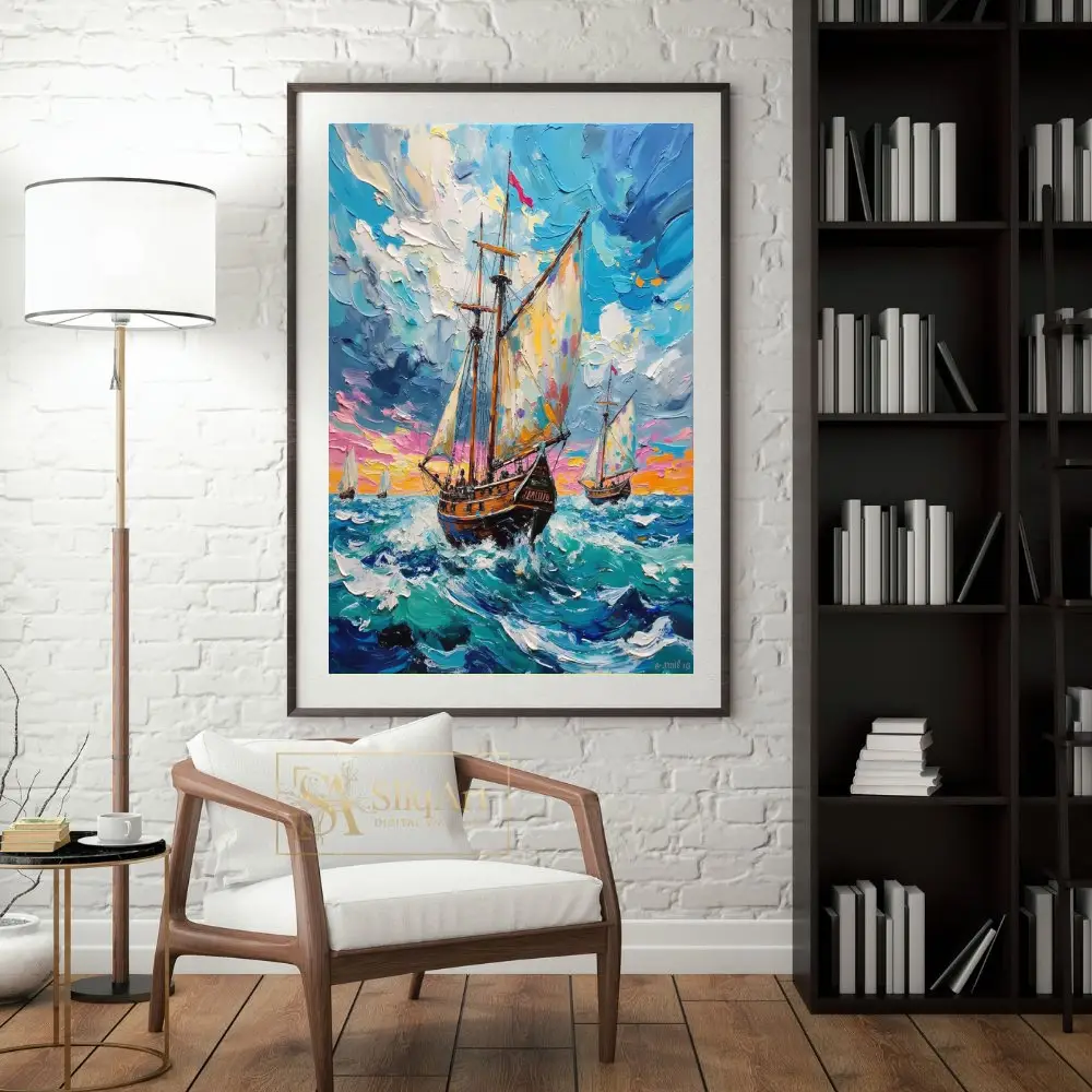 NAU-windward-odyssey-impasto-tall-ships-digital-art-print-449-04 NAU windward odyssey impasto tall ships digital art print 449