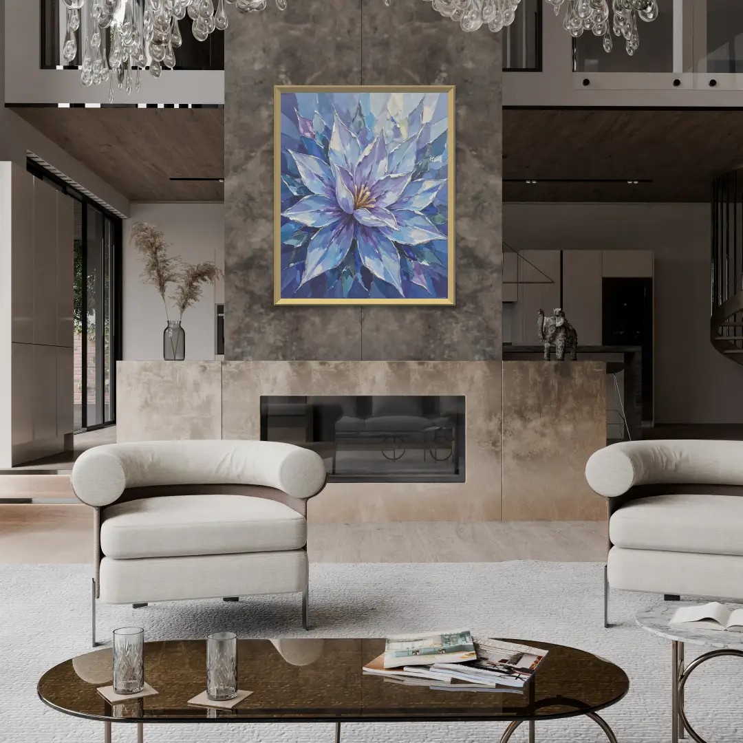 Blue Floral Artwork