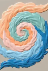 Abstract swirls of color art